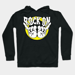 Rock On Yellow Distress Lover Hoodie